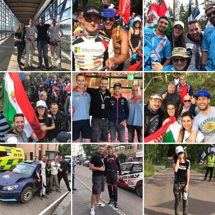 Rally Travel - Dear David and the Rally Travel Crew, first of all, we would like to say a huge THANK YOU! We've had an amazing trip in Finland, enjoyed all the time in this beuatiful country and we have had such great experiences, like meeting Hayden, John and Sebastian at the welcome meeting,or later Markus Gr&ouml;nholm, Kris Meeke, Paul Nagle or Esapekka Lappi at the end of the final stage.. Before this trip, we have never taken a journey like this, and of course we had bunch of questions and vindications, but already before our departure - when the sheets, vouchers, maps arrived &ndash; has everything changed and we got chilled! Everything was just very well organized, the info pack had a good structure, the accommodations (both in Himos and Jyv&auml;skyala) and the rental car were exceptionable, we had not even one problem during our stay in Finland. Please, let me tell you a little story, which will be the most memorable day for me in my life: I was celebrating my birthday on the 29th on Saturday at Ouninpohja.. and it was unforgettable, more than 100 people were singing to me, I was just standing there on this legendary stage, my tears were just dropping, it was such a good feeling I wish to everybody, I think I was the happiest girl in the moment.. :-) and still I am! Last but not least, hopefully we'll meet again somewhere next to the stages of the WRC! We wish you all the best and keep going, you do a great job! Thank you for everything! Barbara & Matthew and Monika & Roland from Hungary								